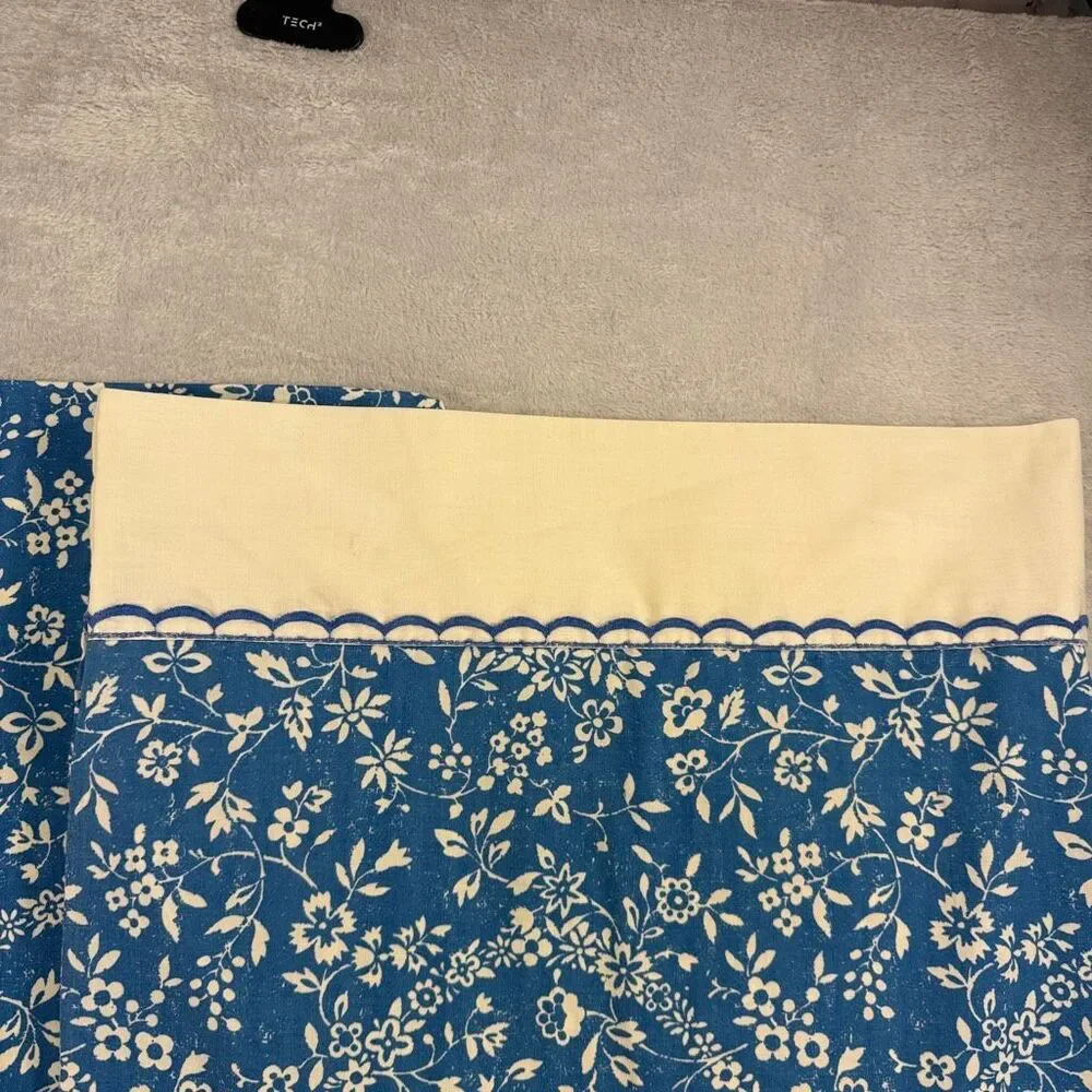 Vintage Block Print Floral Muslin Standard Pillowcases Set of 2 G